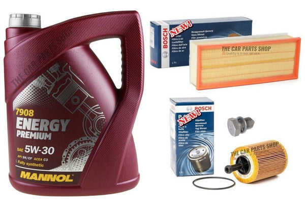 FOR VW CADDY MK3 2004-2010 1.9 TDI AIR OIL FILTER IN BOSCH 5L MANNOL SERVICE KIT