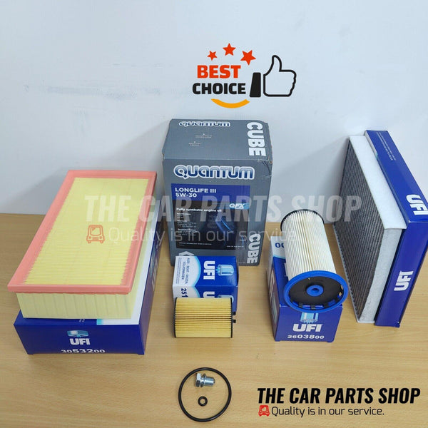 FOR SKODA OCTAVIA 2.0 TDI MK4 2019+ FULL UFI SERVICE KIT AND QUANTUM 5W30 OIL