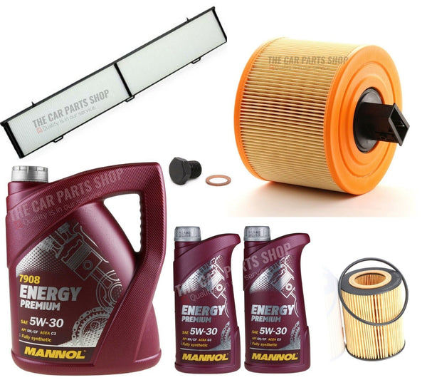 SERVICE KIT FITS BMW 130i MSPORT E87 MANNOL 7LTR WITH AIR OIL CABIN