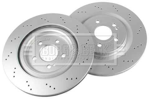 FOR MERCEDES A35 AMG W177 BORG & BECK DRILLED REAR DISCS 350MM & REAR PADS