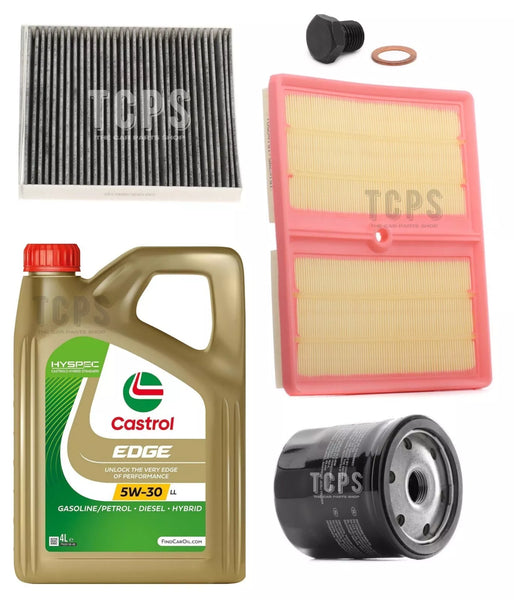 SERVICE KIT FOR VW GOLF 1.0 TSI MK7 5L CASTROL & AIR OIL CABIN PACK