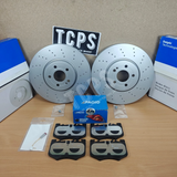 FOR MERCEDES A35 AMG 2.0 PETROL W177 DELPHI FRONT DRILLED DISCS 350MM PAGID PADS