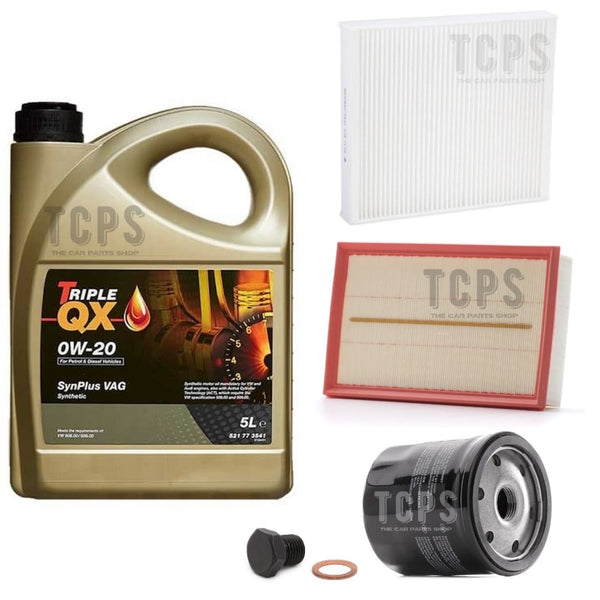 FOR VW POLO 1.0 SRE MK6 SERVICE KIT 5L 0W20 + OIL AIR CABIN FILTER