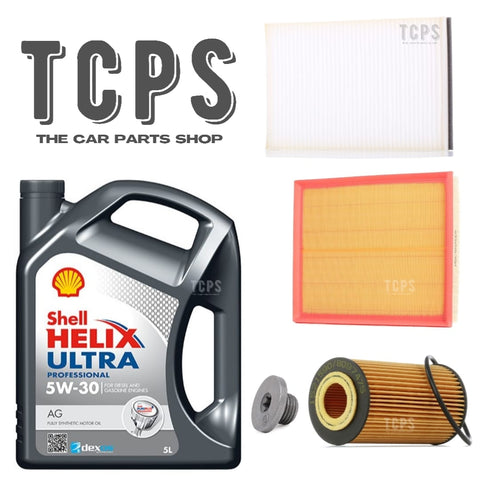 For Vauxhall Zafira 1.8 Petrol MK2 Service Kit 5L Shell AG & Air Oil Pollen Plug