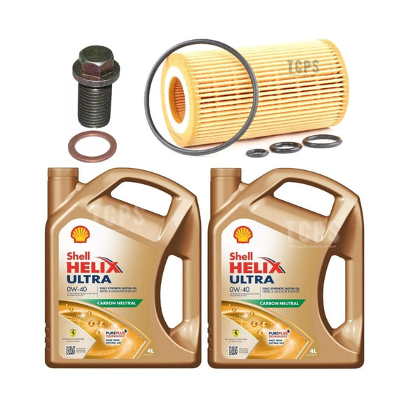 FOR MERCEDES S-CLASS S350 W220 OIL CHNAGE SERVICE KIT 8L SHELL 0W40 FILTER KIT