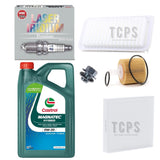 FOR TOYOTA YARIS 1.3 1NR-FE MK2 FULL SERVICE KIT 5L CASTROL 0W20 PLUGS