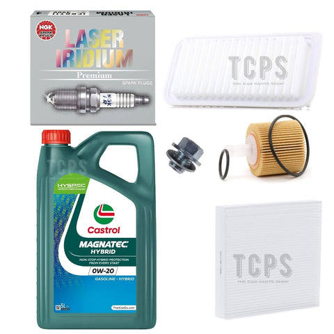 FOR TOYOTA YARIS 1.3 1NR-FE MK2 FULL SERVICE KIT 5L CASTROL 0W20 PLUGS
