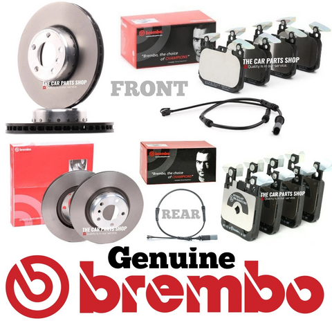 FOR BMW M140i F20 BREMBO FRONT AND REAR BRAKE DISCS AND BREMBO PADS & SENSOR NEW