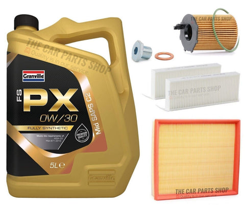 FITS CITROEN DS4 1.6 BLUEHDI ENGINE SERVICE KIT 5L 0W30 OIL AIR CABIN + OIL