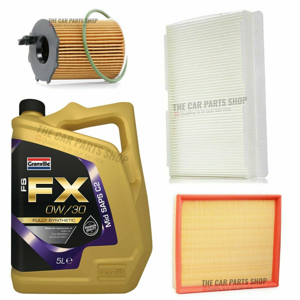 FOR CITROEN DS4 1.6 E-HDI 2014> SERVICE KIT 5L 0W30 OIL AIR CABIN AND OIL FILTER