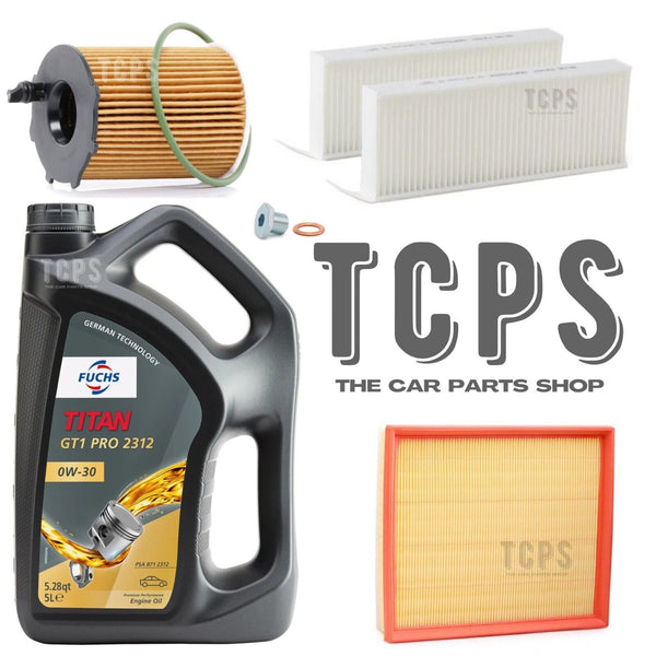 FOR CITROEN DS3 1.6 DIESEL SERVICE KIT 5L 0W30 OIL & OIL AIR POLLEN FILTER