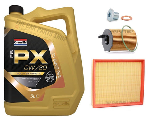 FITS CITROEN C3 MK3 1.6 HDI B618 2016> SERVICE KIT 5L 0W-30 OIL + OIL AIR FILTER