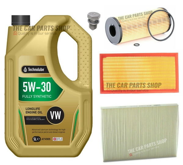 FITS SKODA SUPERB 1.9 TDI 01-08 SERVICE KIT 5L OIL & AIR CABIN OIL FILTER