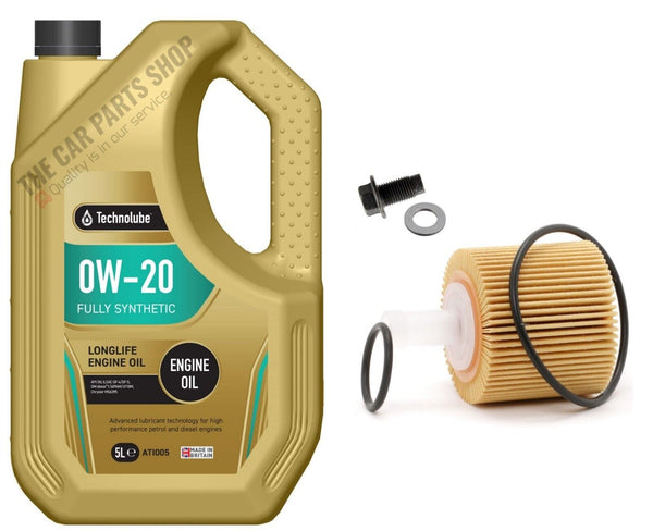 FITS TOYOTA YARIS 1.3 VVTI 2011  SERVICE KIT 5L 0W-20 & OIL FILTER & PLUG