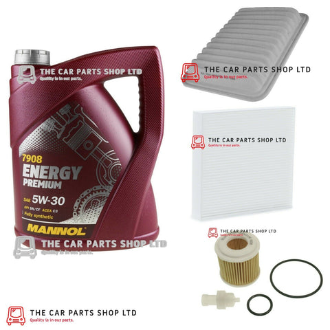 FOR TOYOTA VERSO 1.6 16V 2009> SERVICE KIT 5L MANNOL 5W30 AIR CABIN AND OIL FILT