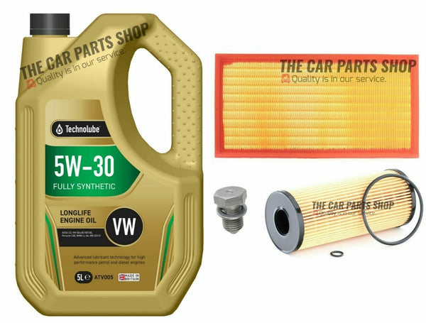 TO FIT AUDI A4 2.0 TDI 04-08 SERVICE KIT 5L OIL & AIR  AND OIL FILTER PACKAGE