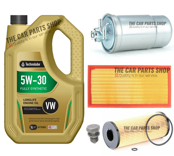 FOR SKODA OCTAVIA 1.9 TDI MK1 97-10 SERVICE KIT 5L OIL & AIR FUEL & OIL FILTER