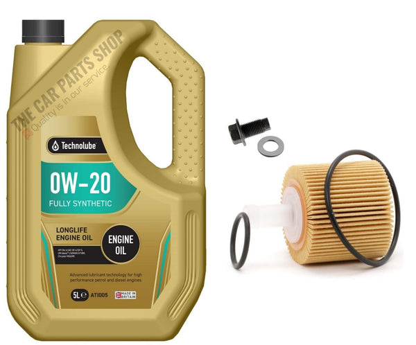 FOR TOYOTA YARIS 1.3 PETROL SERVICE KIT 5L 0W20 OIL + OIL FILTER
