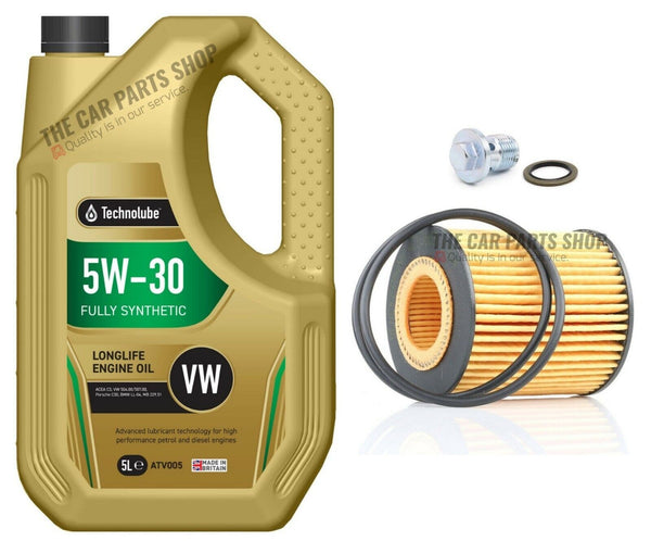 TO FIT VAUXHALL VECTRA 1.9 CDTI 2004> SERVICE KIT 5L 5W30 OIL & OIL FILTER PACK