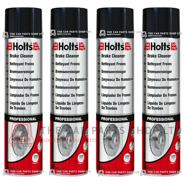 4 X HOLTS BRAKE CLEANER AEROSOL 600ML x 4 FAST DRYING FAST ACTING NEW