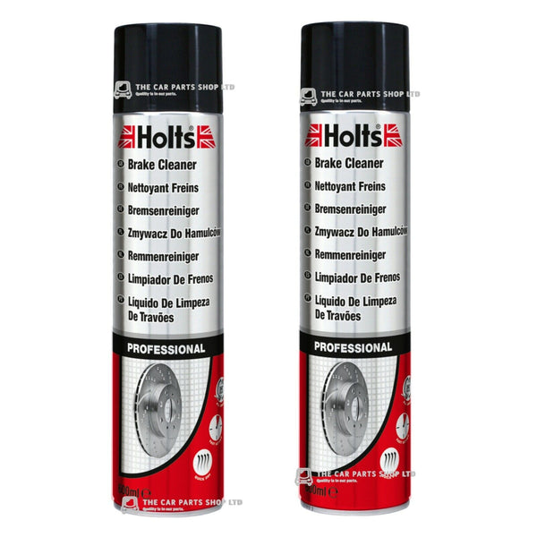 2 X HOLTS BRAKE CLEANER AEROSOL 600ML X2 FAST ACTING BRAND NEW