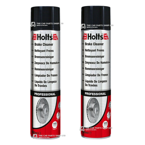 2 X HOLTS BRAKE CLEANER AEROSOL 600ML X2 FAST ACTING BRAND NEW