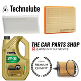 FOR VAUXHALL SIGNUM 2.2 PETROL 03-08 SERVICE KIT 5L OIL + AIR OIL CABIN PREMIUM
