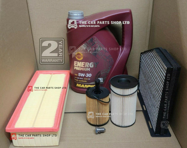 FITS VW EOS 2.0 TDI 2010 ONWARDS FULL SERVICE KIT 5L 5W30 OIL & PLUG ALL FILTERS