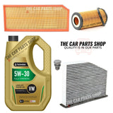FOR SEAT LEON 2.0 TFSI 2006-2011 SERVICE FILTERS KIT 5L OIL + AIR OIL CABIN FILT