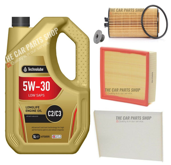 FITS VAUXHALL CORSA 1.2 2010> FULL SERVICE KIT 5L ENGINE OIL + OIL AIR CABIN