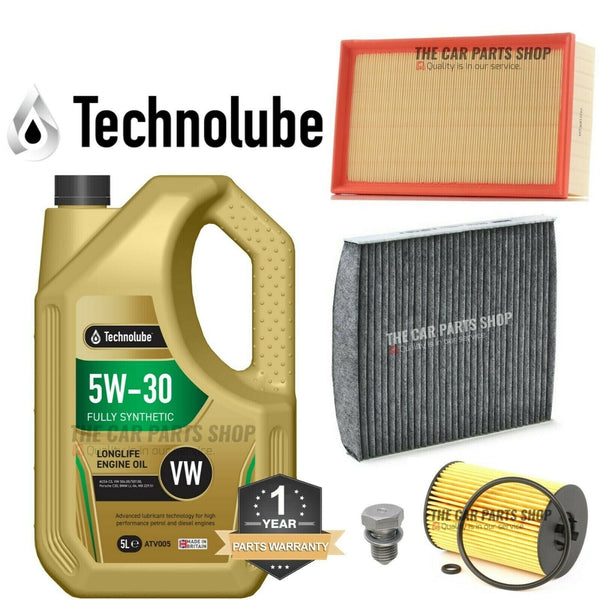 FOR SEAT LEON 2.0 TDI 2012  SERVICE KIT 5L OIL + 3 NEW FILTERS