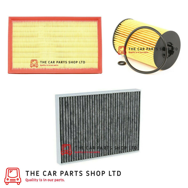 FOR AUDI A3 1.6 TDI 2012> SERVICE FILTER KIT CARBON CABIN, AIR AND OIL FILTER