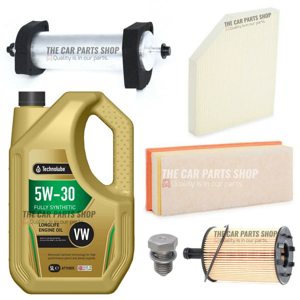 FOR AUDI A5 2.0 TDI 07-15 FULL SERVICE KIT 5L OIL + AIR OIL CABIN FUEL