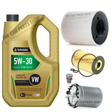 FITS SEAT IBIZA MK4 1.6 TDI 2009> SERVICE KIT 5L ENGINE OIL + AIR FUEL AND OIL