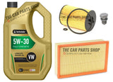 FOR SEAT LEON 2.0 TDI 2012> SERVICE KIT 5L OIL + AIR AND OIL FILTER PREMIUM