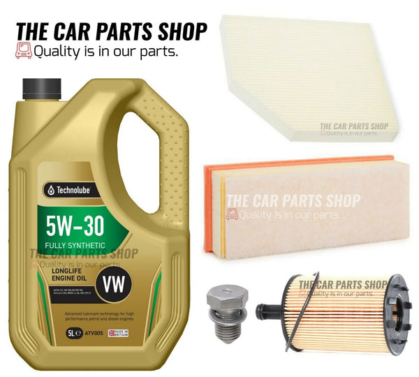 FITS AUDI A4 2.0 TDI ALLROAD 09-16 SERVICE KIT 5L OIL + AIR OIL CABIN FILTER