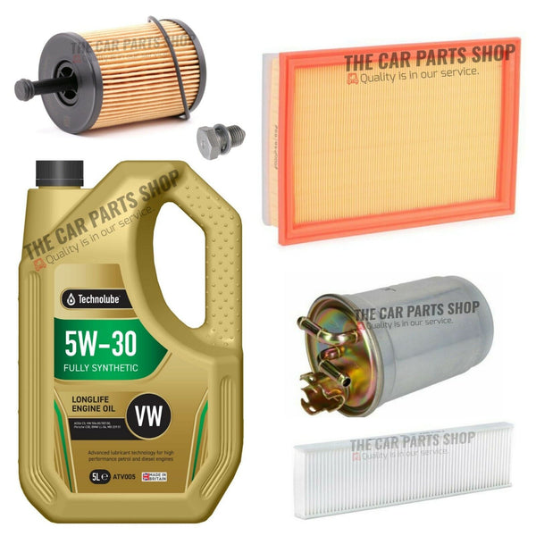 FITS SEAT ALHAMBRA 2.0 TDI FULL SERVICE KIT 5L OIL + AIR OIL CABIN FUEL