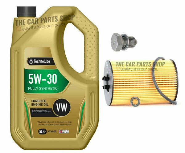 FOR SEAT LEON 2.0 TDI 2012> SERVICE KIT 5L 5W30 OIL + OIL FILTER PREMIUM PACK
