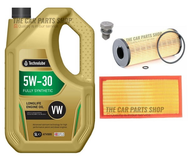 FITS SKODA SUPERB 3U4 1.9 DIESEL 2005-2007 SERVICE KIT 5L 5W30 & OIL AIR FILTER
