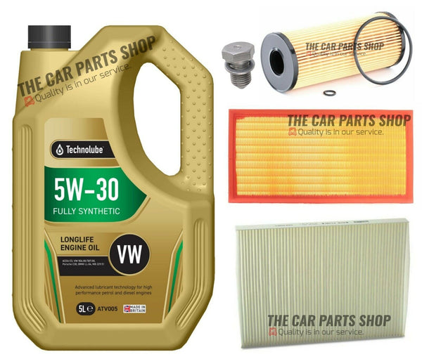 FITS SKODA SUPERB 3U4 1.9 DIESEL 2005-2007 SERVICE KIT 5L OIL AND POLLEN AIR OIL