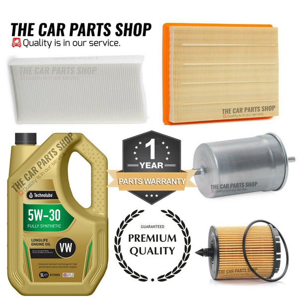 FOR VAUXHALL VECTRA MK2 2.0 2000-2008 FULL SERVICE KIT 5L OIL AND FILTERS