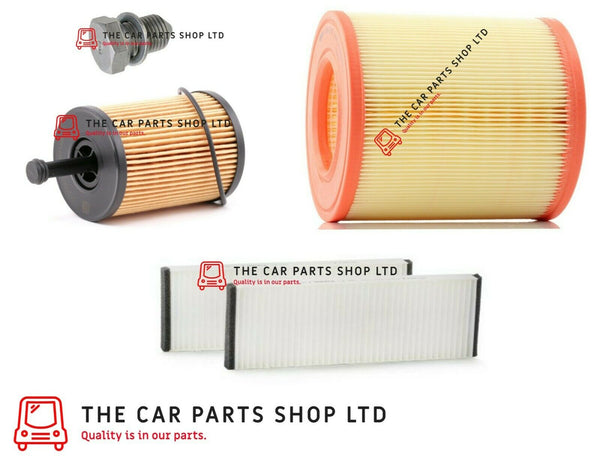 FITS AUDI A6 2.0 TDI 2004-2011 SERVICE FILTER KIT OIL AIR CABIN SUMP PLUG