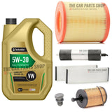 FOR AUDI A6 2.0 TDI 2004-2011 FULL SERVICE KIT 5L 5W30 OIL + FUEL AIR OIL CABIN