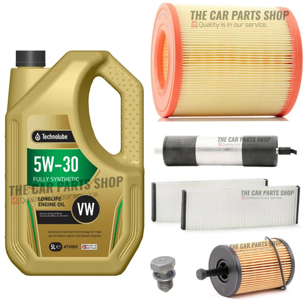 FOR AUDI A6 2.0 TDI 2004-2011 FULL SERVICE KIT 5L 5W30 OIL + FUEL AIR OIL CABIN
