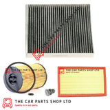 FOR AUDI A3 SPORTSBACK 1.6 TDI (8VA 8VF) SERVICE FILTER KIT OIL AIR CABIN + PLUG