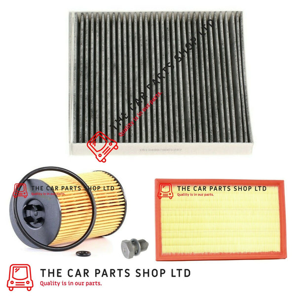 FOR AUDI A3 SPORTSBACK 1.6 TDI (8VA 8VF) SERVICE FILTER KIT OIL AIR CABIN + PLUG