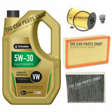 FITS AUDI A3 1.6 TDI 2012> FULL SERVICE KIT 5L OIL + AIR OIL CABIN FILTER