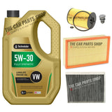 FITS AUDI A3 1.6 TDI 2012> FULL SERVICE KIT 5L OIL & AIR OIL CARBON POLLEN