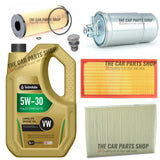 FOR SKODA SUPERB MK1 1.9 TDI 2001-2008 FULL SERVICE KIT 5L OIL & ALL FILTERS