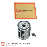 FOR FORD TRANSIT CUSTOM 2.0 V362 SERVICE FILTER KIT AIR & OIL FILTER + PLUG